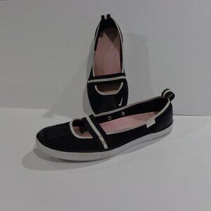 Nike Women's Capri Ballerina Shoes Black Pink Flats Size‎ 6